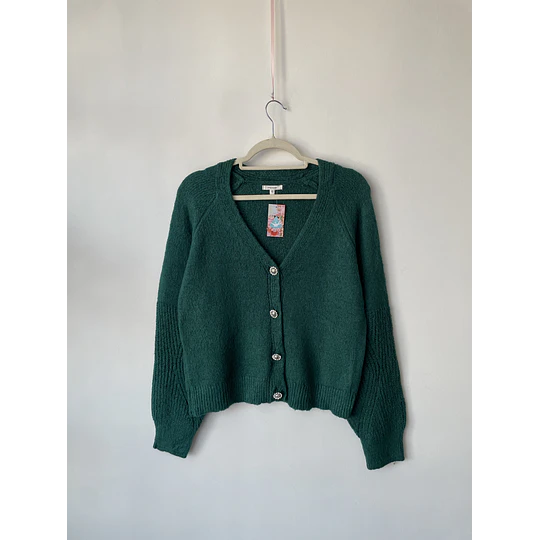 Cárdigan verde. Talla: S holgado