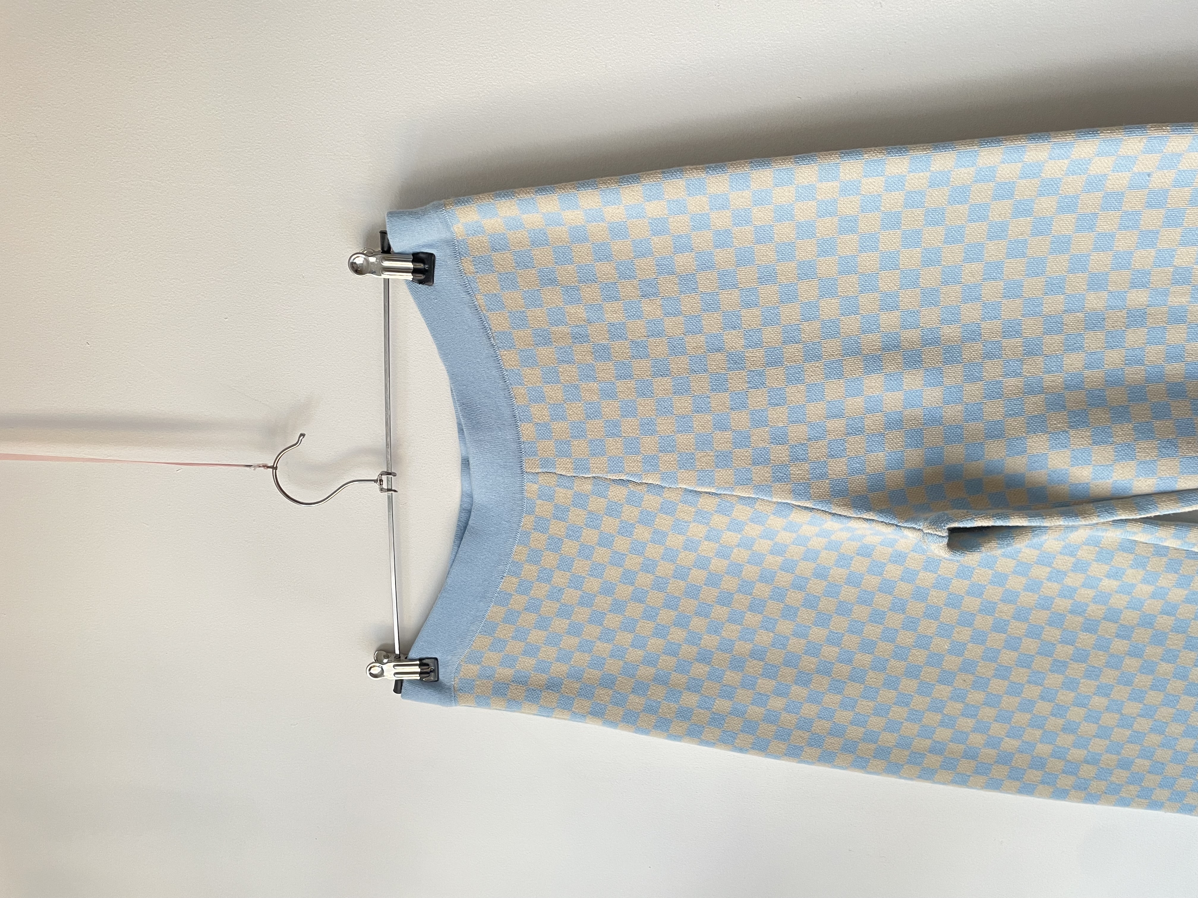 Pants ajedrez celeste. Talla: L 4