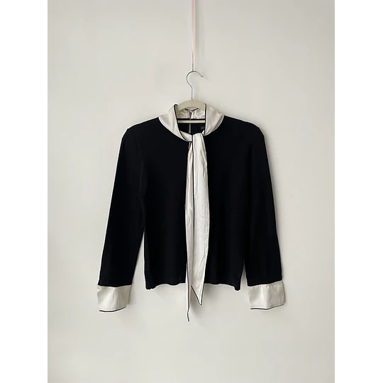 Sweater lazo lana y seda. Talla: M chico (S/M) 