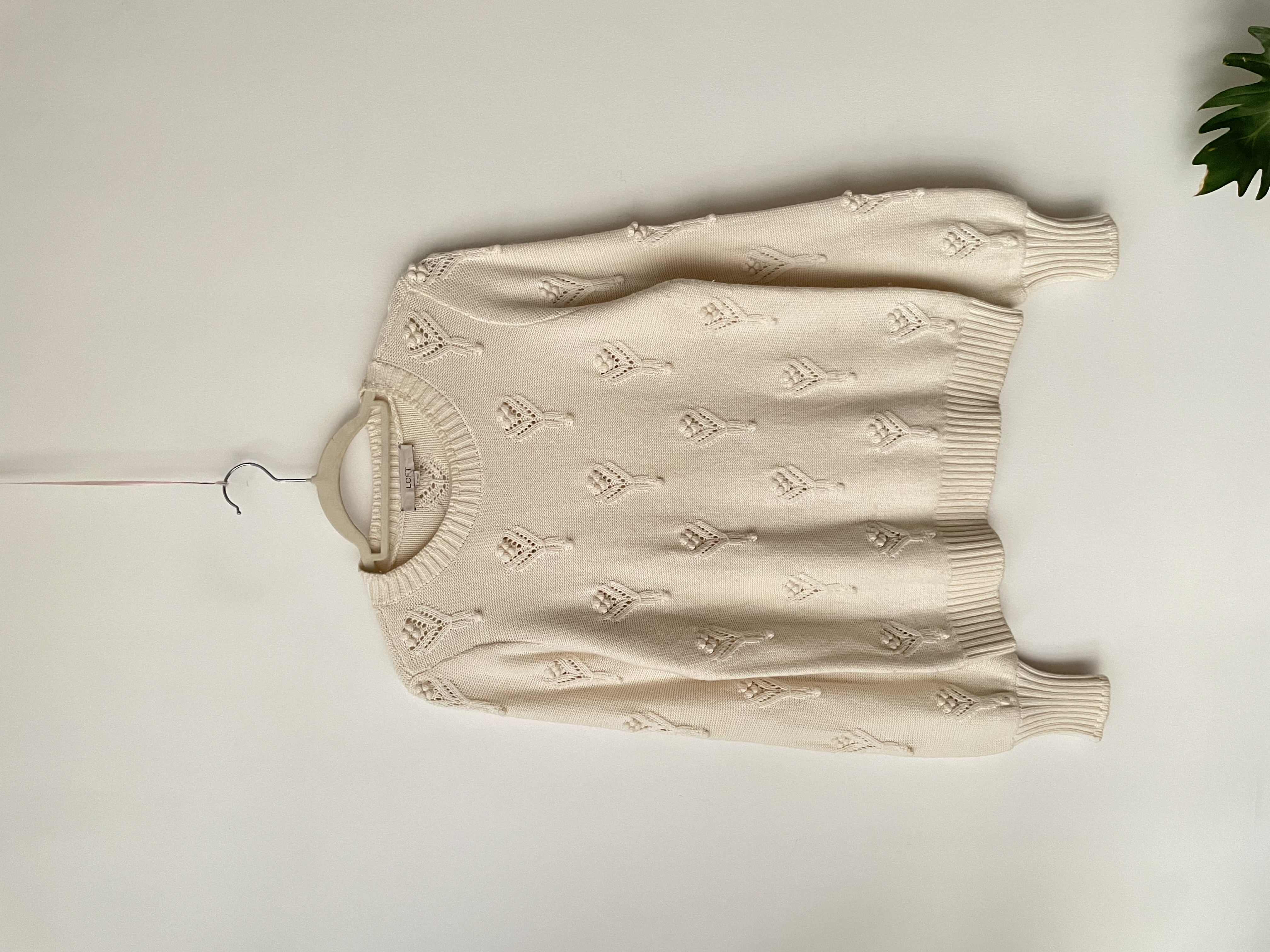 Sweater crema. Talla: S holgado (M) 1