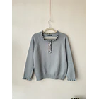 Sweater celeste vuelos. Talla: S holgado 1