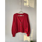 Cárdigan rojo. Talla: S oversized (M)  1