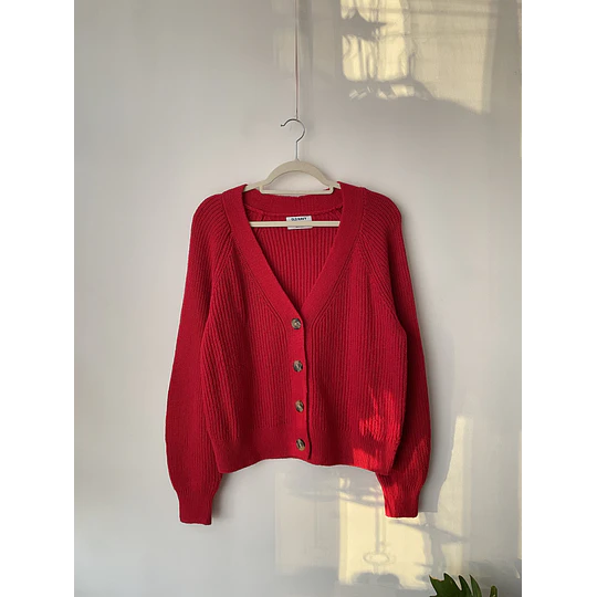 Cárdigan rojo. Talla: S oversized (M) 
