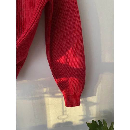 Cárdigan rojo. Talla: S oversized (M) 