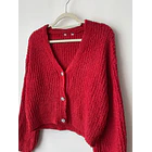 Cardigan rojo. Talla: M 2