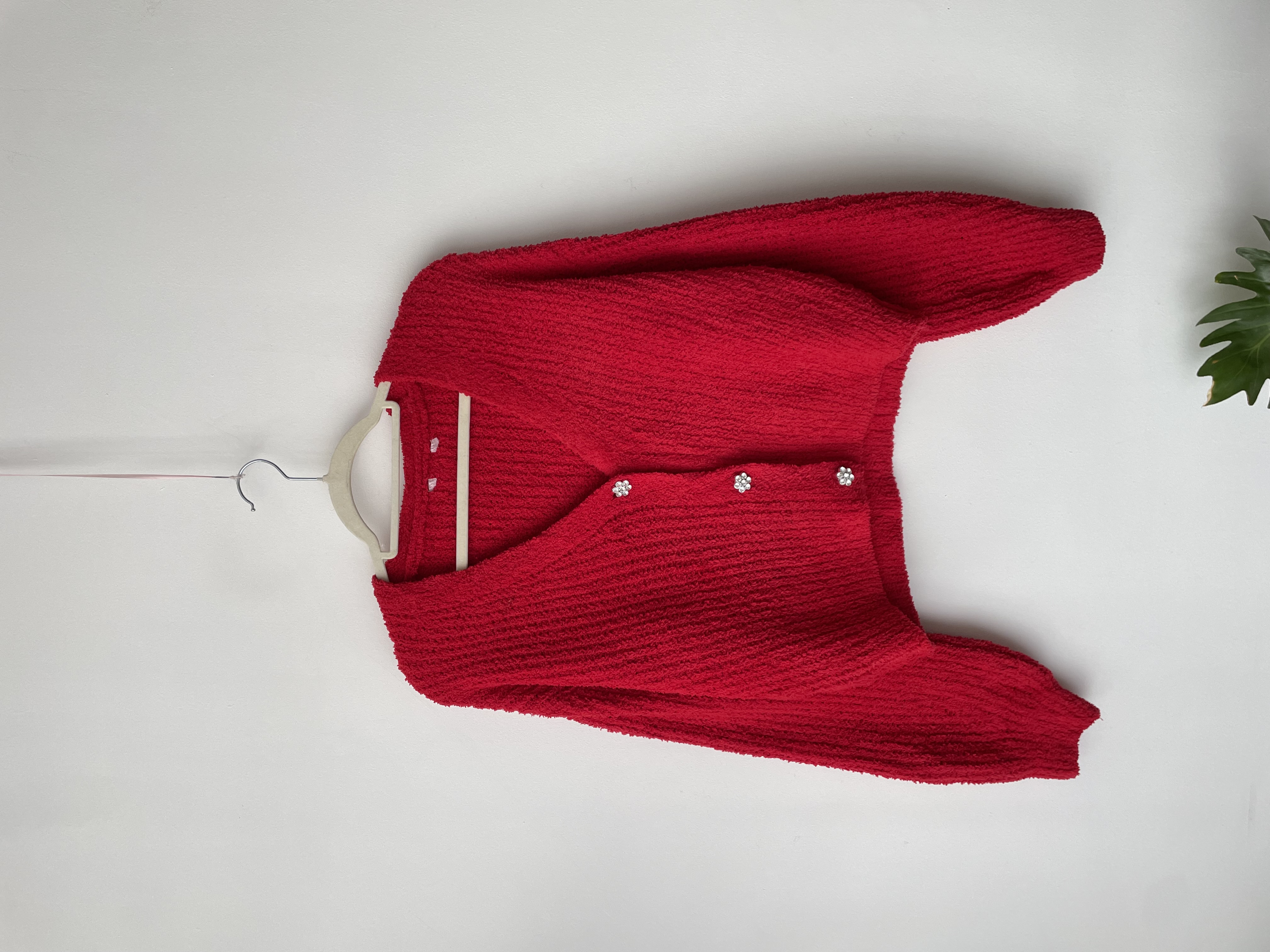Cardigan rojo. Talla: M 1