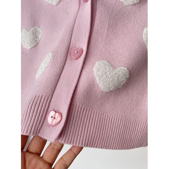 Cardigan corazón. Talla: M