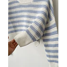 Sweater rayado celeste. Talla: S holgado 3