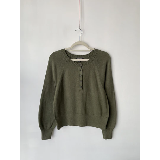 Sweater musgo. Talla: XS Oversized