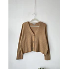 Cárdigan camel lana/alpaca. Talla: M oversized 1