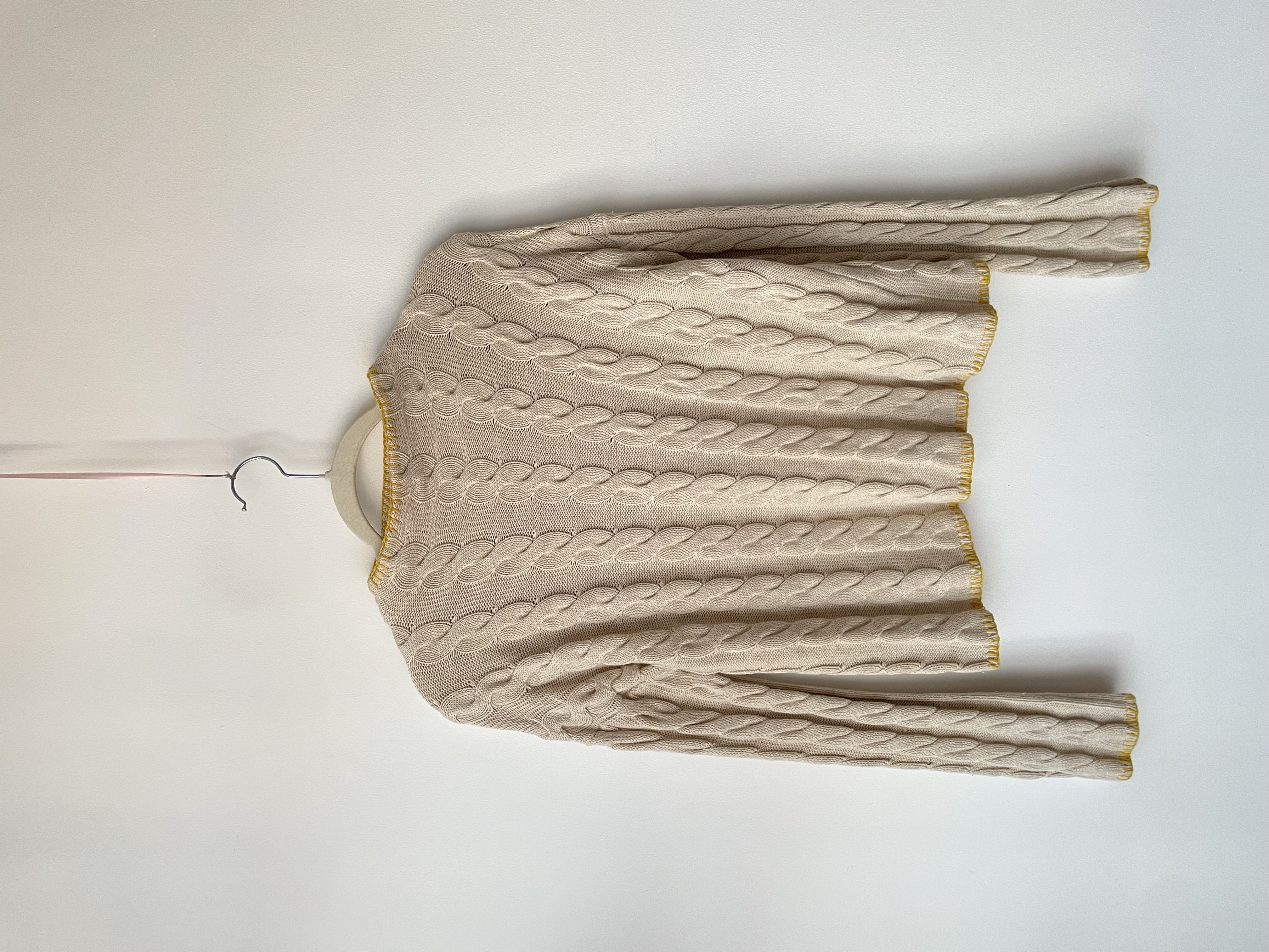 Sweater camel algodón y cachemira. Talla: S 1