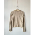 Sweater camel algodón y cachemira. Talla: S 1