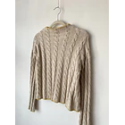 Sweater camel algodón y cachemira. Talla: S 2