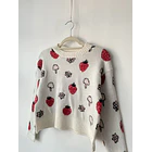 Sweater frutillas. Talla: S 2