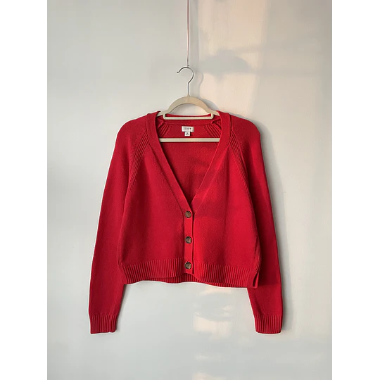 Cardigan rojo. Talla: M