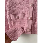 Cardigan Tweed rosa. Talla: S 2