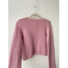 Cardigan Tweed rosa. Talla: S 3