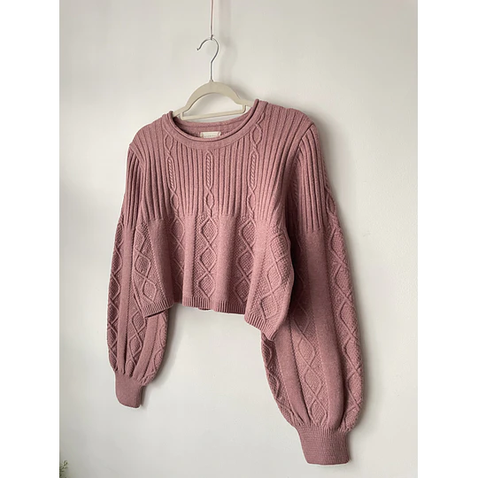 Sweater malva. Talla: XL