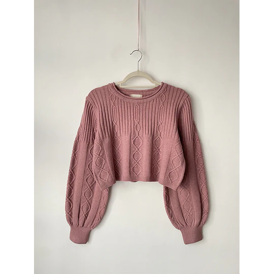 Sweater malva. Talla: XL