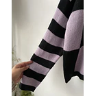 Sweater ajedrez morado. Talla: M (L)  4