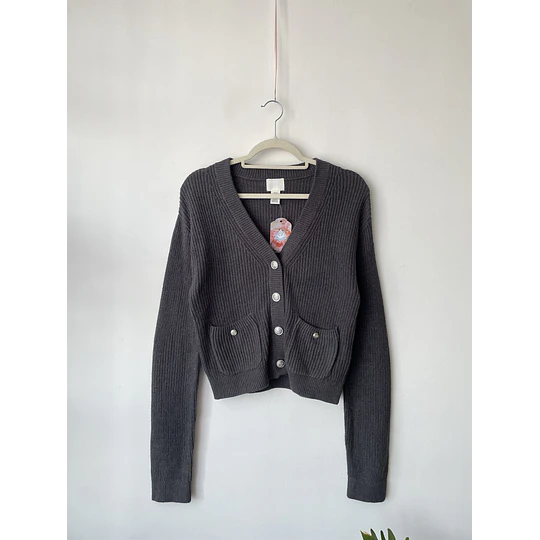 Cardigan gris. Talla: XS