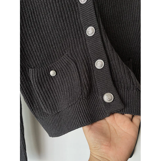 Cardigan gris. Talla: XS