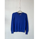 Sweater azul seda y Cachemira. Talla: S 1