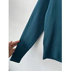Cárdigan petróleo lana. Talla: M 2