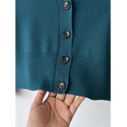 Cárdigan petróleo lana. Talla: M 4