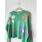 Sweater flores. Talla: L 4