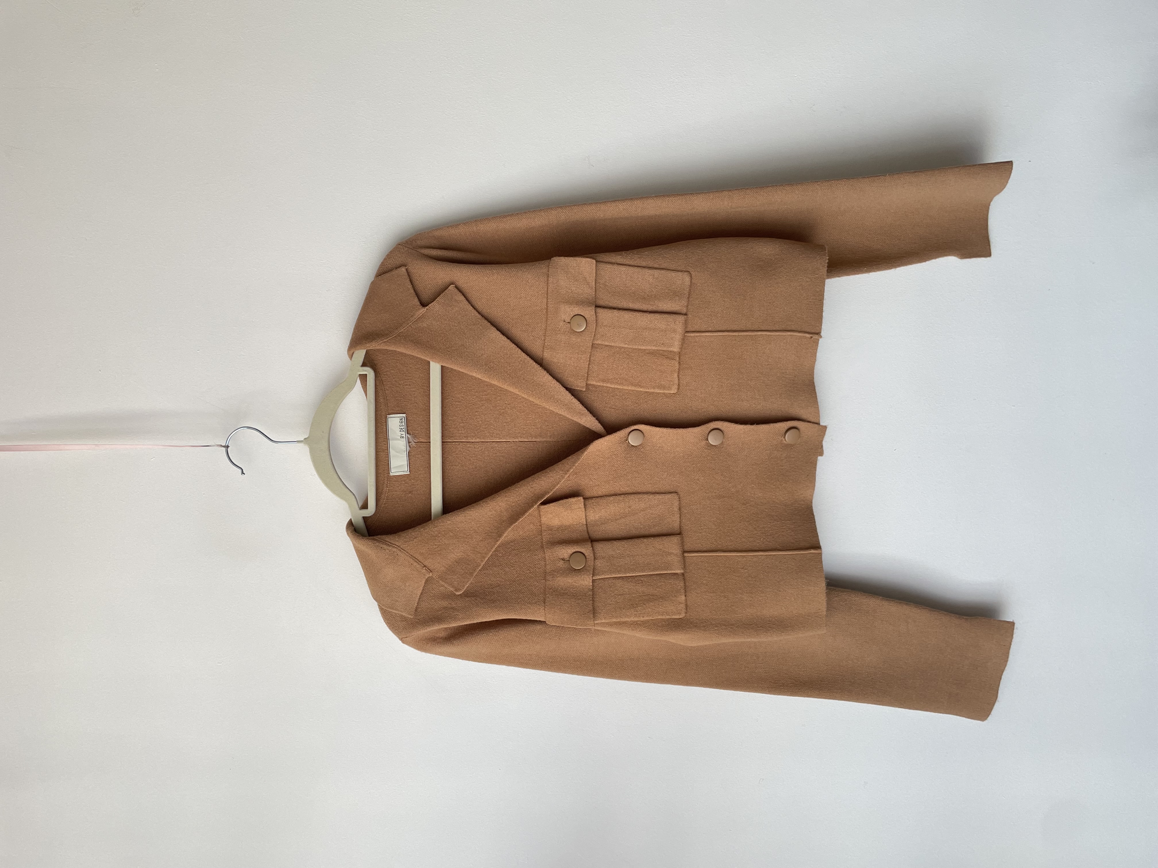 Chaqueta punto camel. Talla: M 1