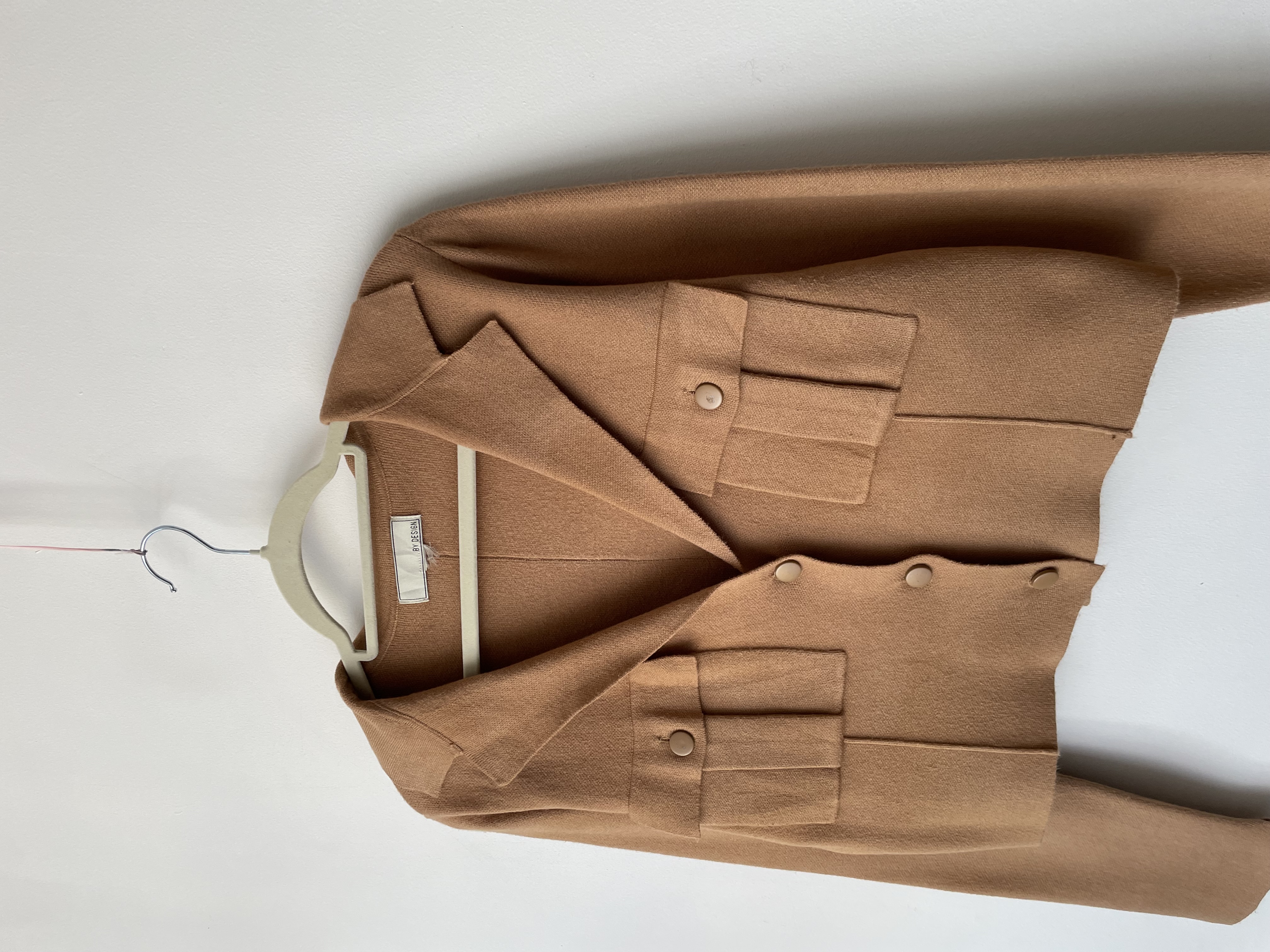 Chaqueta punto camel. Talla: M 4