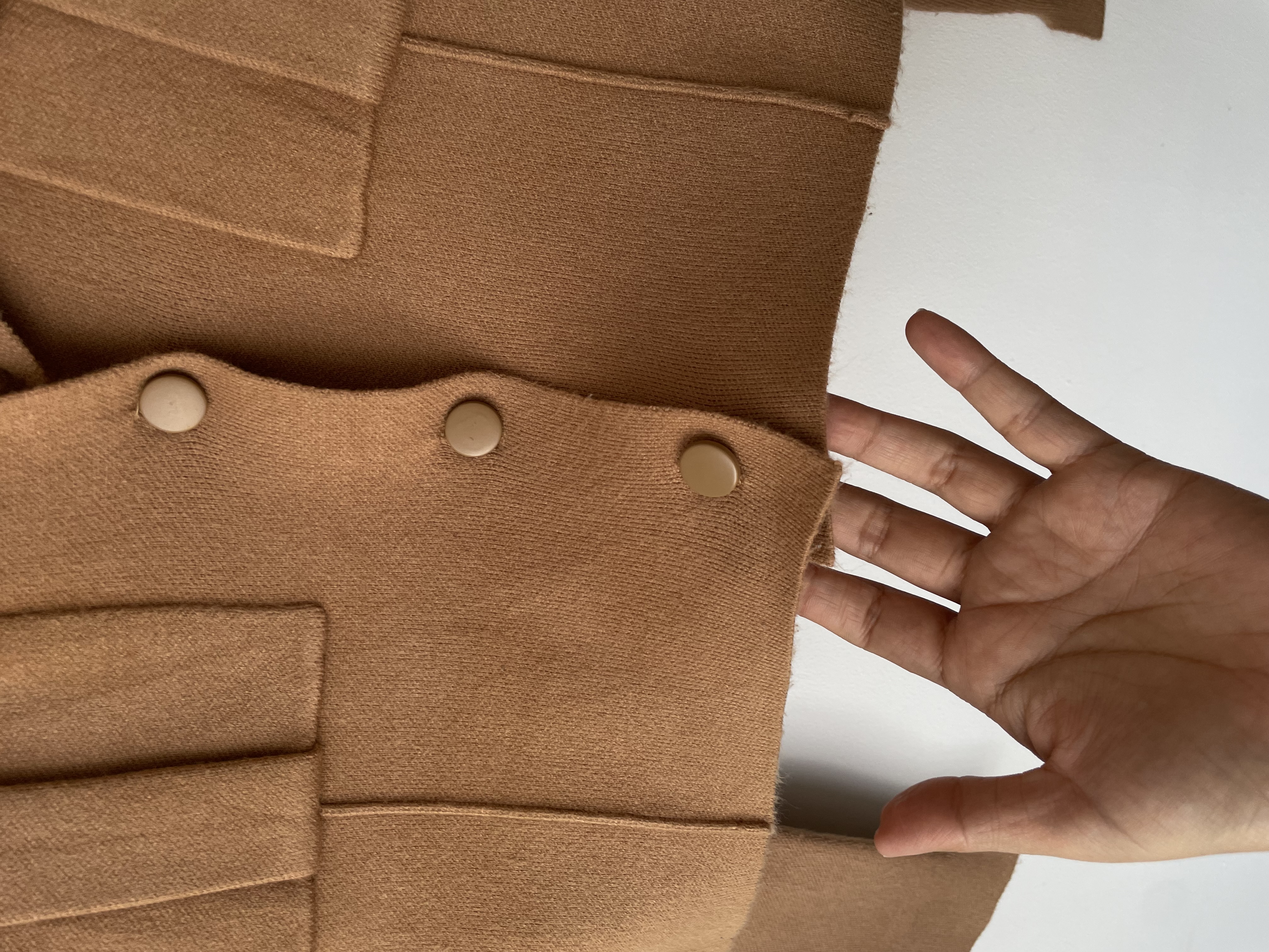 Chaqueta punto camel. Talla: M 5