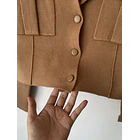 Chaqueta punto camel. Talla: M 5