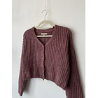 Cardigan malva. Talla: L  2