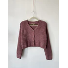 Cardigan malva. Talla: L  1