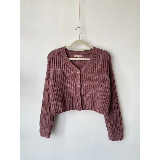 Cardigan malva. Talla: L 