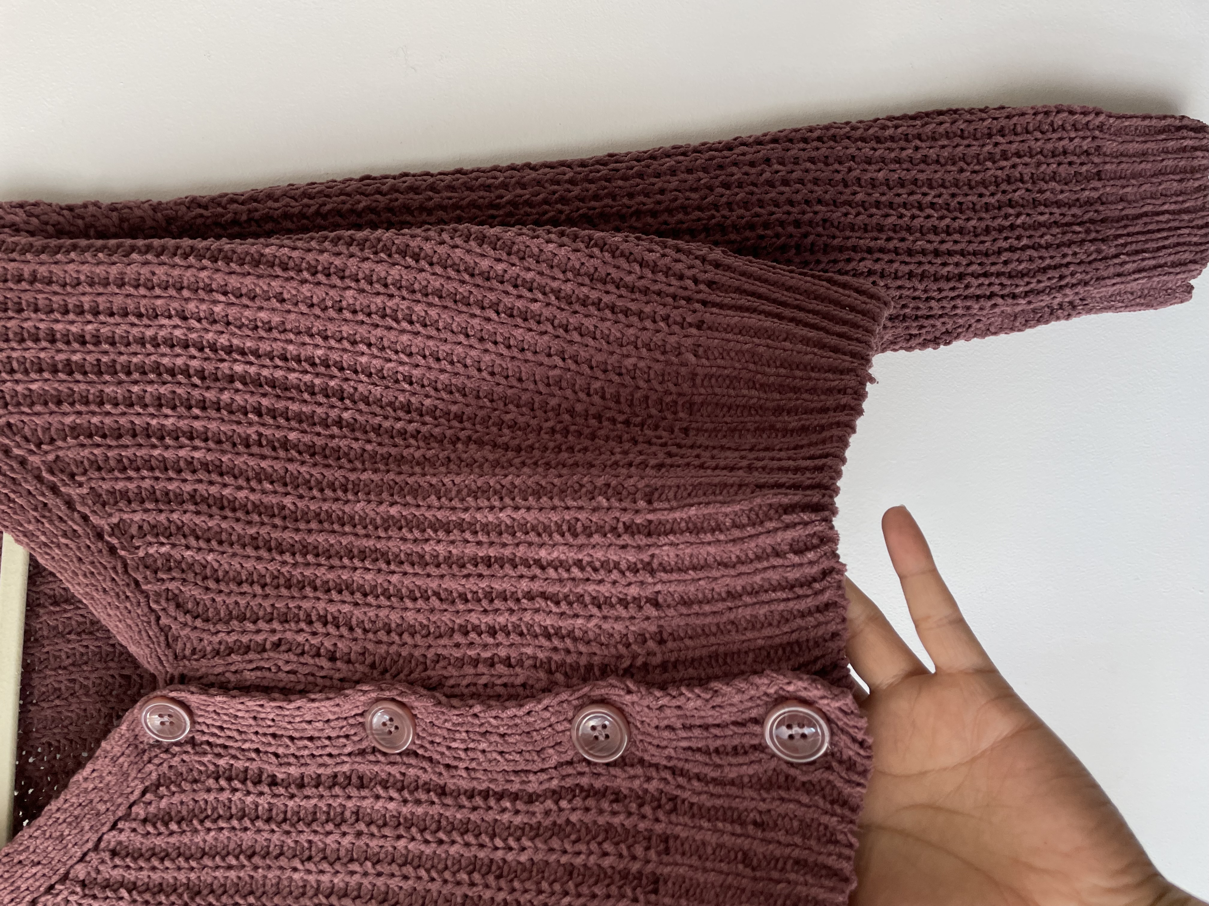 Cardigan malva. Talla: L  3