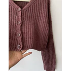 Cardigan malva. Talla: L  3