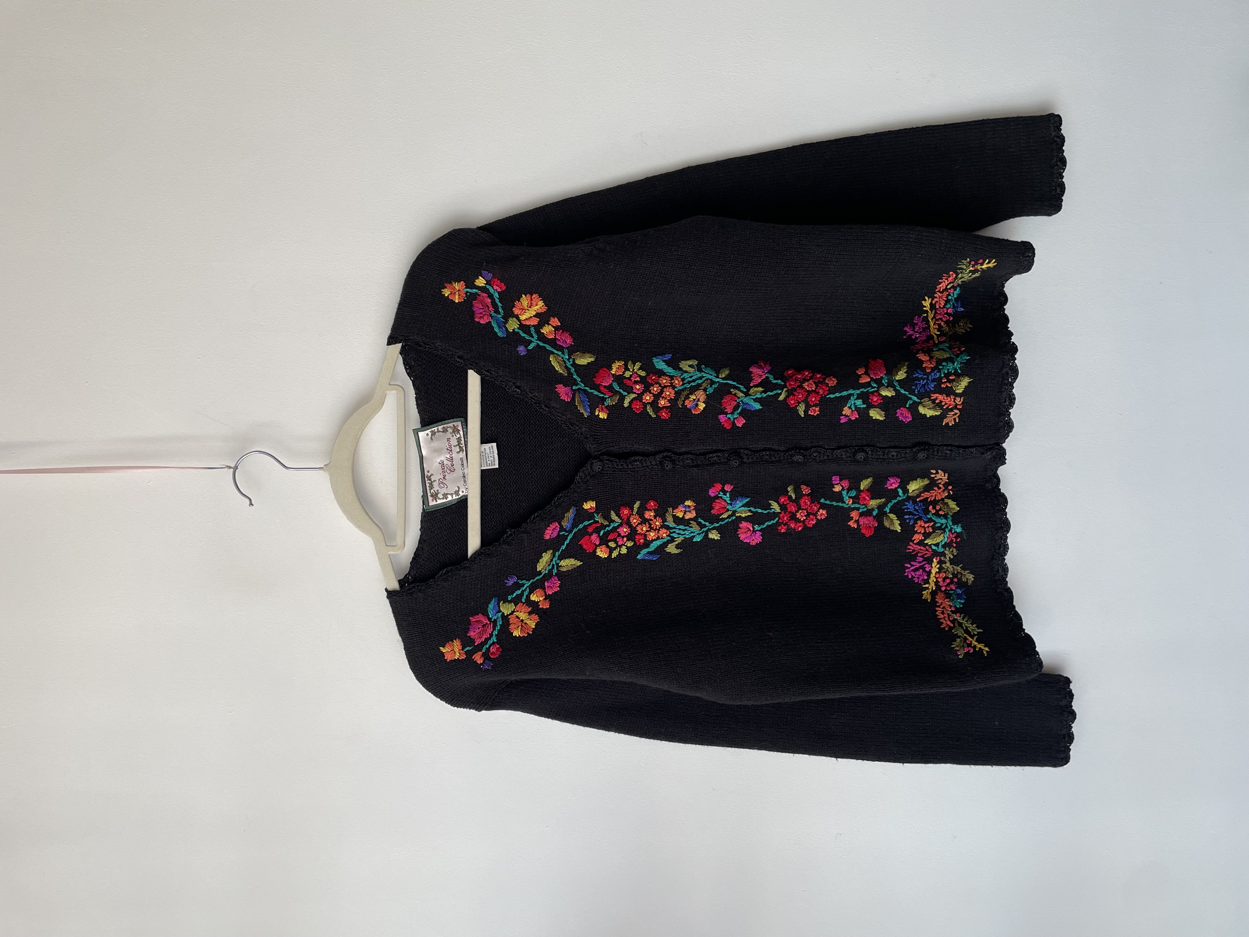 Cárdigan vintage bordado. Talla: M 1