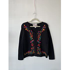 Cárdigan vintage bordado. Talla: M 1