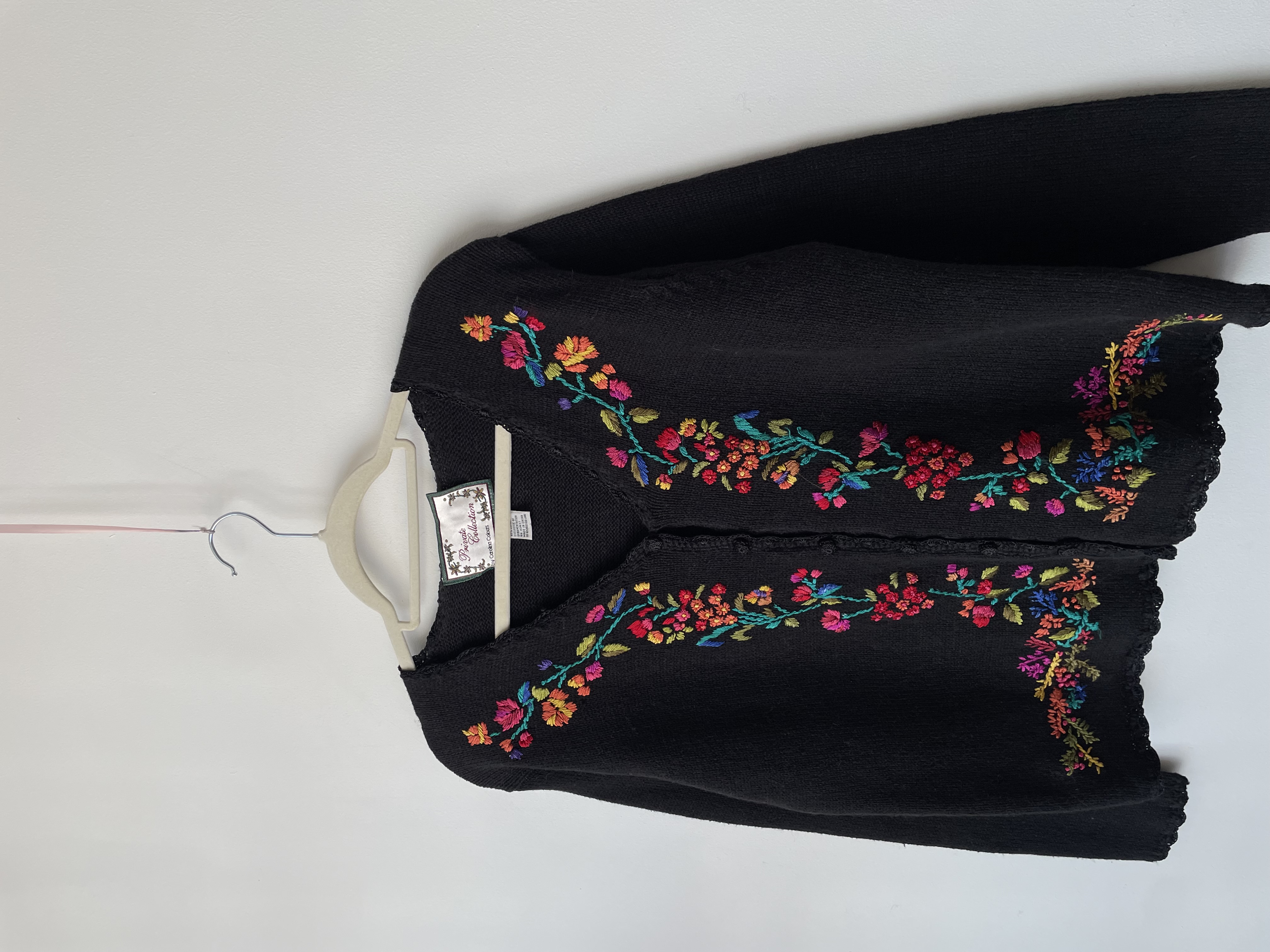 Cárdigan vintage bordado. Talla: M 2