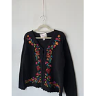Cárdigan vintage bordado. Talla: M 2