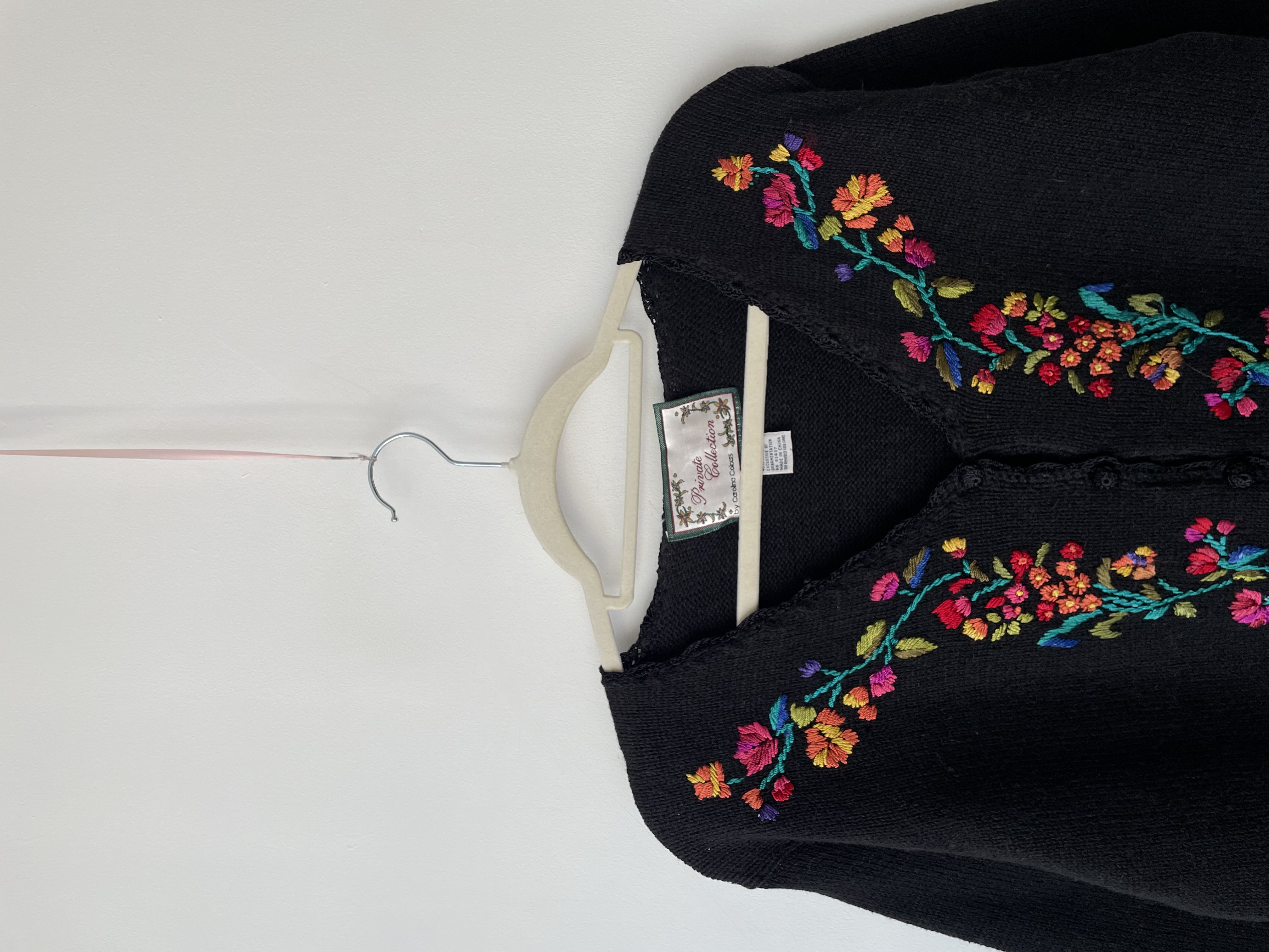 Cárdigan vintage bordado. Talla: M 4