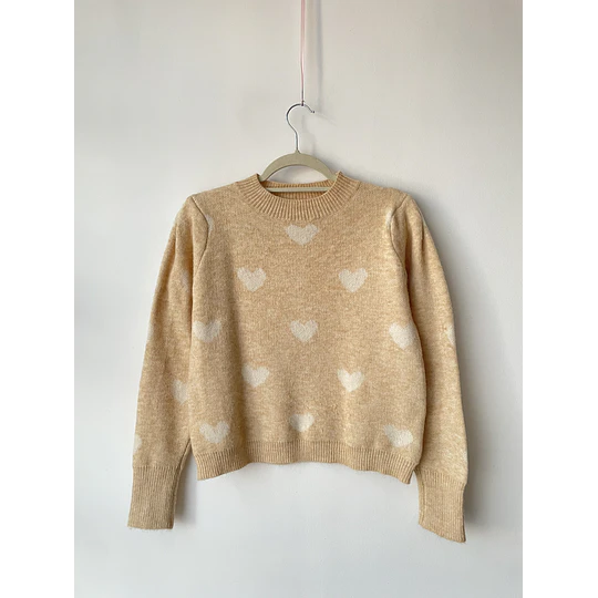Sweater corazones. Talla: M