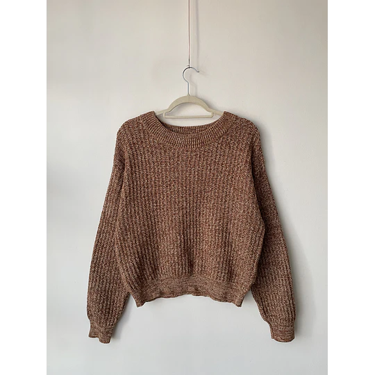 Sweater jaspeado. Talla: L