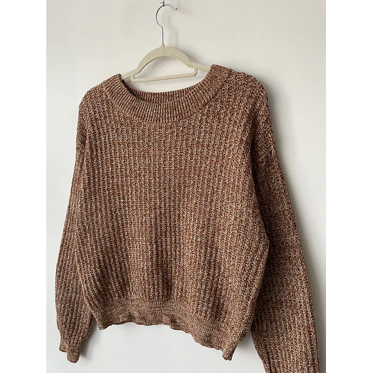 Sweater jaspeado. Talla: L