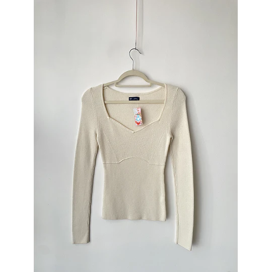 Camiseta crema. Talla: M