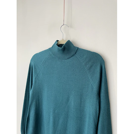Sweater petróleo lana. Talla: S