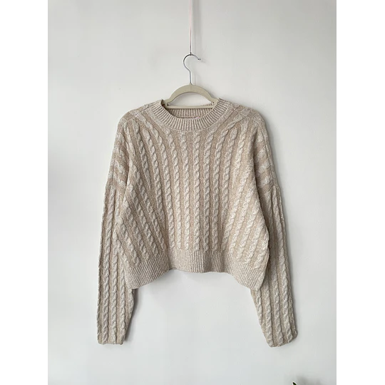 Sweatwe trenzado. Talla: S overisized 8M/